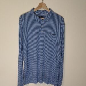 Tasc Coastal Collection Long Sleeve Collared Tee Organic Cotton Size XL